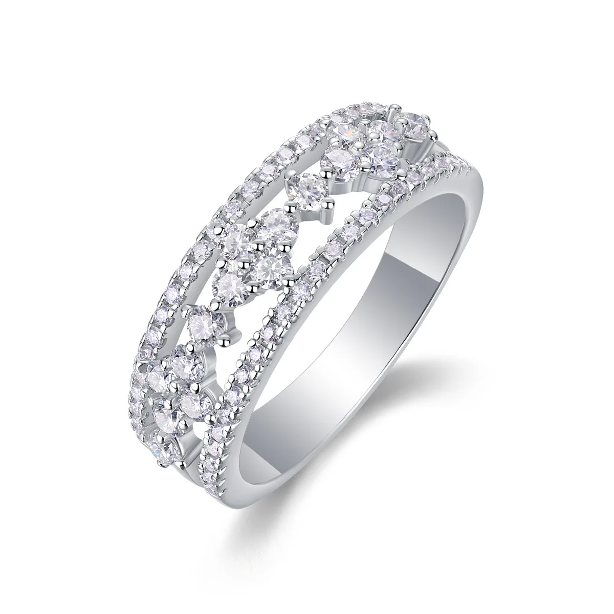 

Женское Обручальное кольцо с муассанитом, кольцо из серебра 925 пробы с бриллиантом
