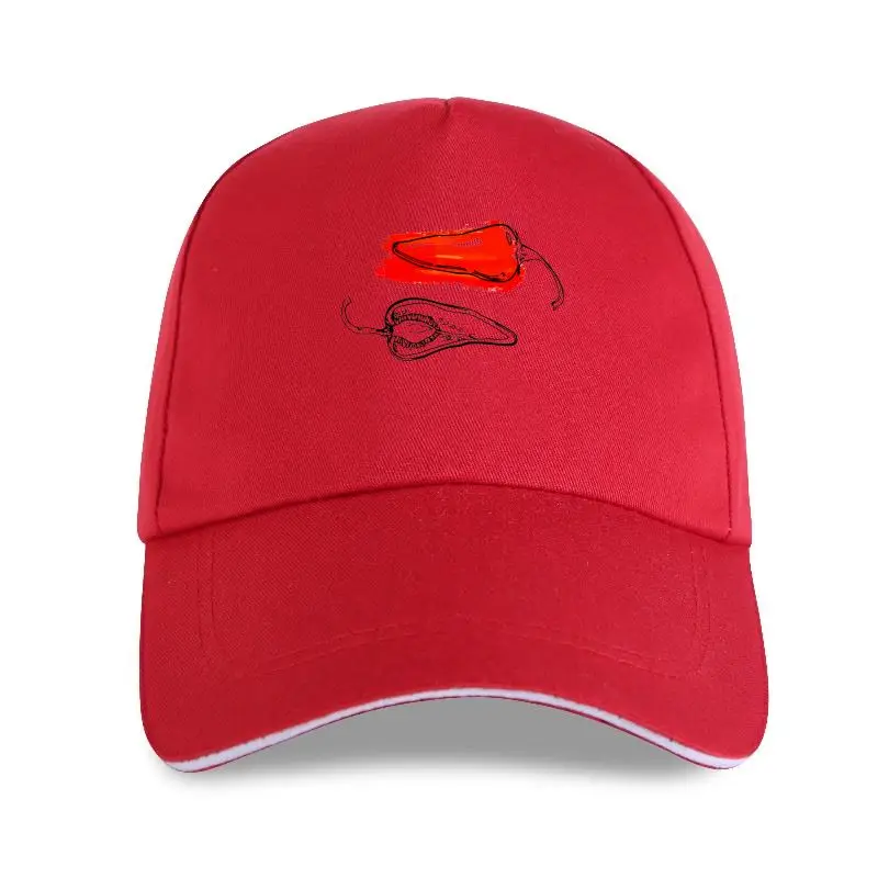 

new cap hat Red Chilli Pepper Brush Stroke MenS -Image By Fashion Classic Style Baseball Cap male brand teeshirt men summer cot
