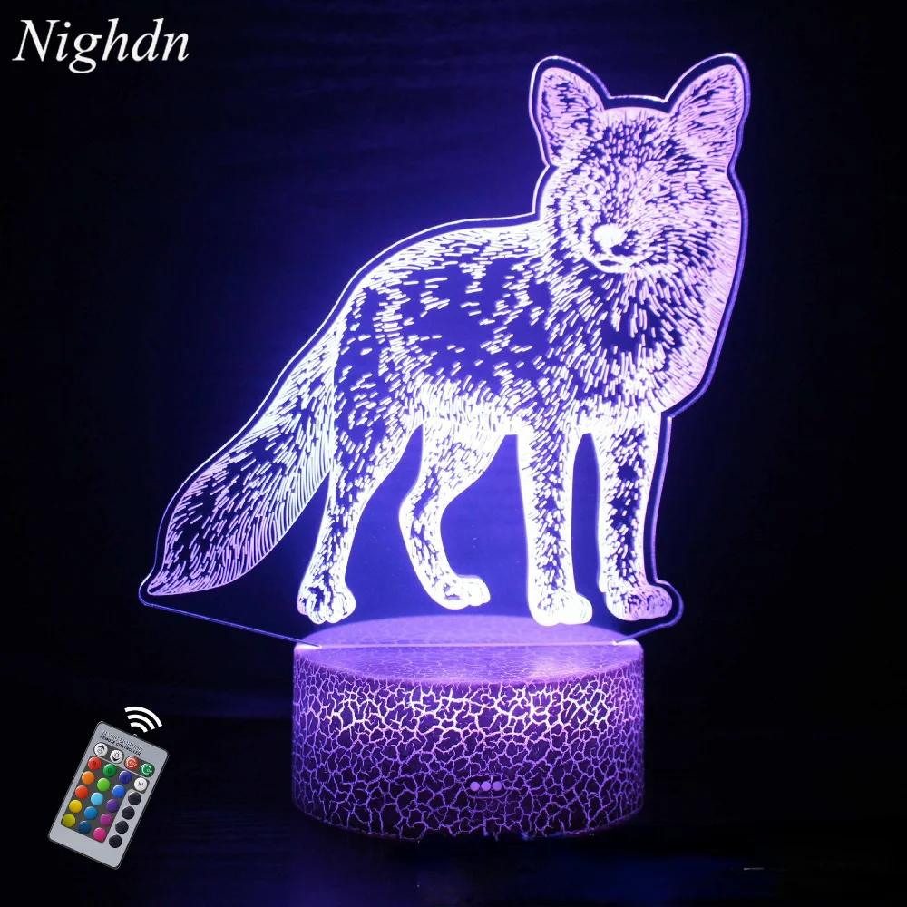 3D Wolf Night Light Led 7 Colors Changing Touch Illusion USB Table Lamp Birthday Christmas Gift Nightlight for Kids Friends 
3D Wolf Night Light Led 7 Colors Changing Touch Illusion USB Table Lamp Birthday Christmas Gift Nightlight for Kids Friends