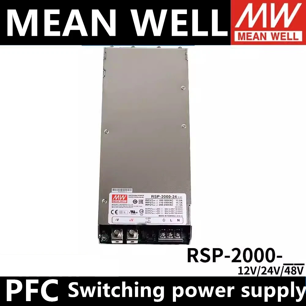 Тайваньская компания MEAN WELL RSP-2000-12 RSP-2000-24 2000W PFC AC DC источник питания с одним выходом
Тайваньская компания MEAN WELL RSP-2000-12 RSP-2000-24 2000W PFC AC DC источник питания с одним выходом