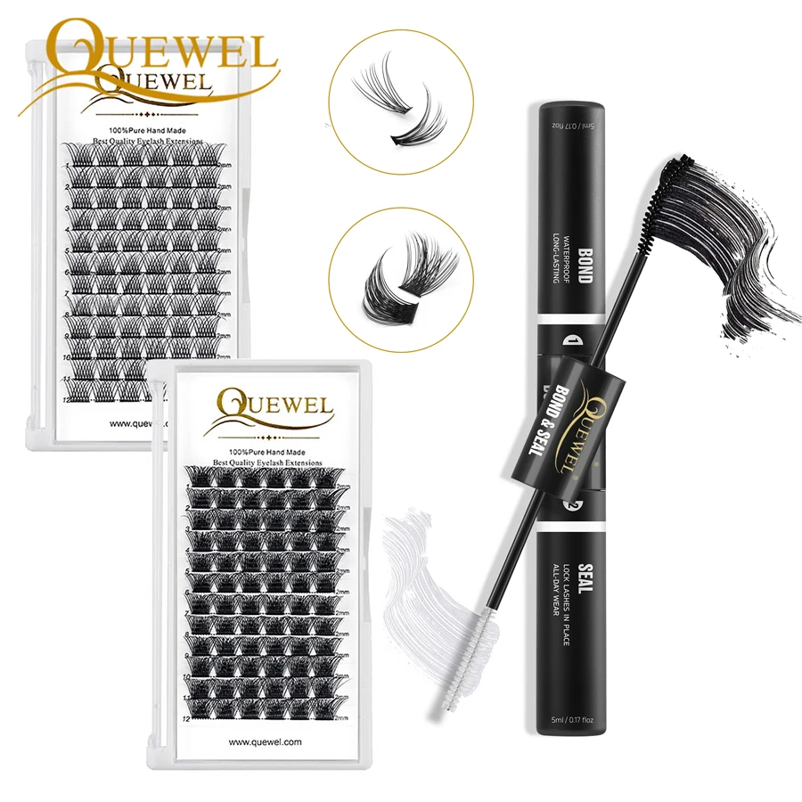 Quewel 72Pcs Cluster Eyelash Extension DIY Segment Lashes 8-16mm Lash Bond and Seal Long Lasting Lash Cluster Glue Home Makeup
Quewel 72Pcs Cluster Eyelash Extension DIY Segment Lashes 8-16mm Lash Bond and Seal Long Lasting Lash Cluster Glue Home Makeup