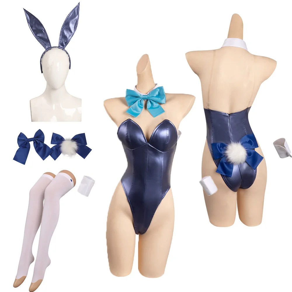 

Asuma Toki Cosplay Costume Anime Blue Archive Women Bunny Girls Jumpsuit Headband Outfits Halloween Carnival Party Suit