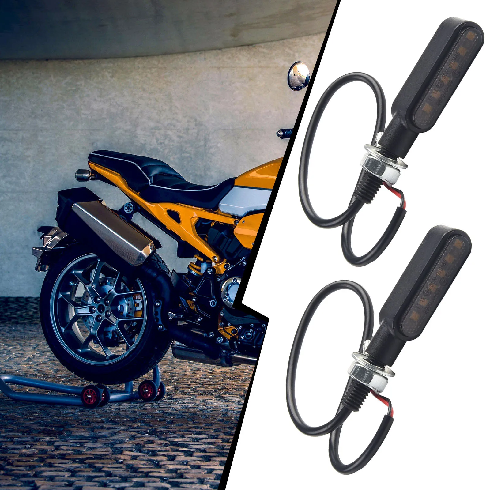 2X LED Motorcycle Turn Signal Indicator Amber Blinker Light Universal Black DC 12V 2lines Black Shell
2X LED Motorcycle Turn Signal Indicator Amber Blinker Light Universal Black DC 12V 2lines Black Shell