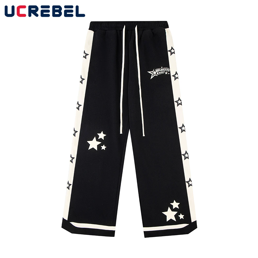 Contrast Paneled Star Print Casual Sweatpants Mens Streetwear Drawstring Elastic Waist Loose Trousers Men
Contrast Paneled Star Print Casual Sweatpants Mens Streetwear Drawstring Elastic Waist Loose Trousers Men