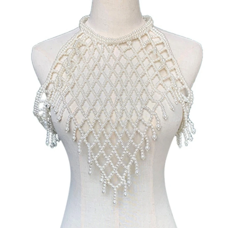 Women Blouse Elegant Faux Pearl Necklace Collar Detachable Beaded False Collars Apparel DIY Craft
Women Blouse Elegant Faux Pearl Necklace Collar Detachable Beaded False Collars Apparel DIY Craft