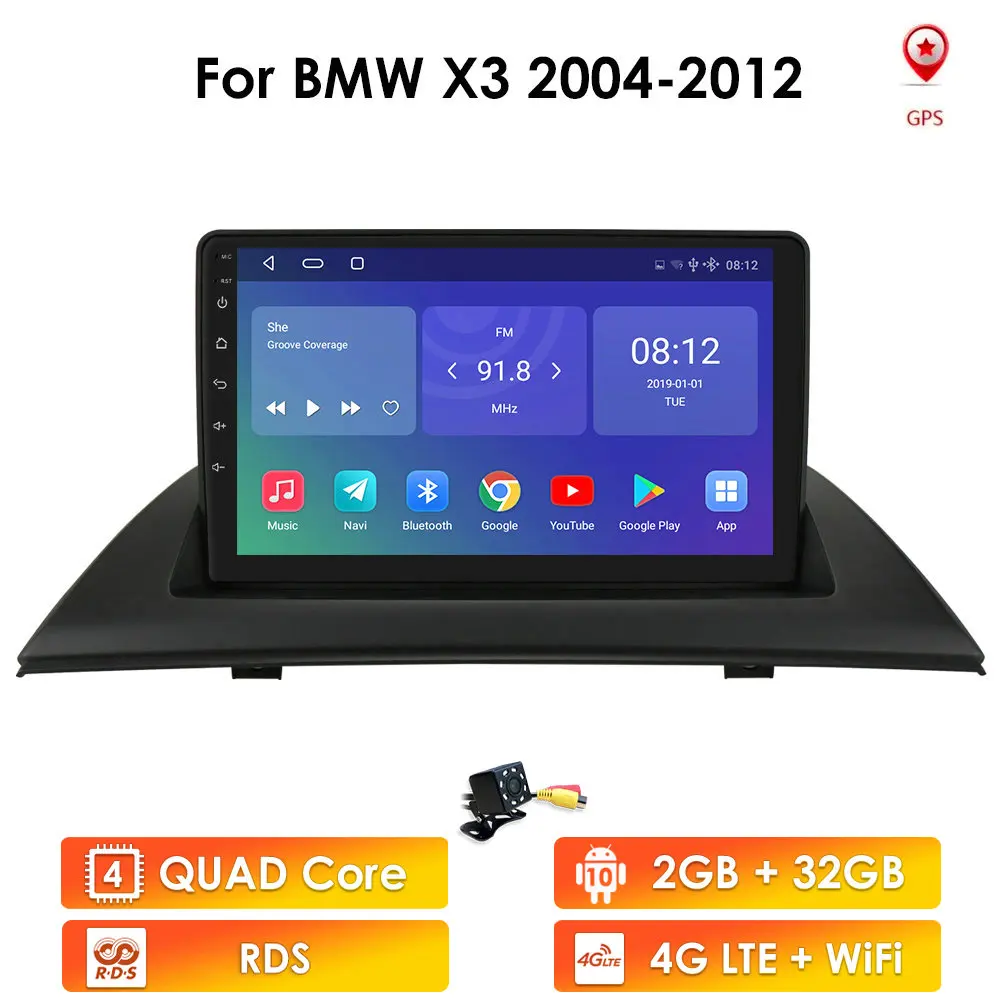 Автомагнитола на Android 10 с GPS-навигацией для BMW X3, E83, 2004-2008, 2009-2012, мультимедийный видеоплеер 1080P с USB, Wi-Fi, 4G, 2 Din, FM
Автомагнитола на Android 10 с GPS-навигацией для BMW X3, E83, 2004-2008, 2009-2012, мультимедийный видеоплеер 1080P с USB, Wi-Fi, 4G, 2 Din, FM