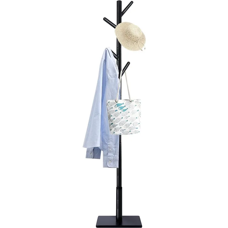 Yawinhe Standing Coat Rack, Wooden Coat Stand with 3 Height Options and 8 Hooks, Sturdy Square Base, Coat Rack for Corridors
Yawinhe Standing Coat Rack, Wooden Coat Stand with 3 Height Options and 8 Hooks, Sturdy Square Base, Coat Rack for Corridors