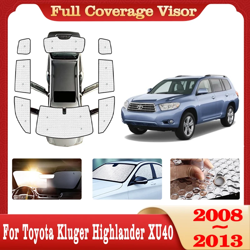 

Car Full Coverage Sunshade For Toyota Kluger Highlander XU40 2008~2013 Anti-UV Sunscreen Window Sunshade Covers Auto Accessories