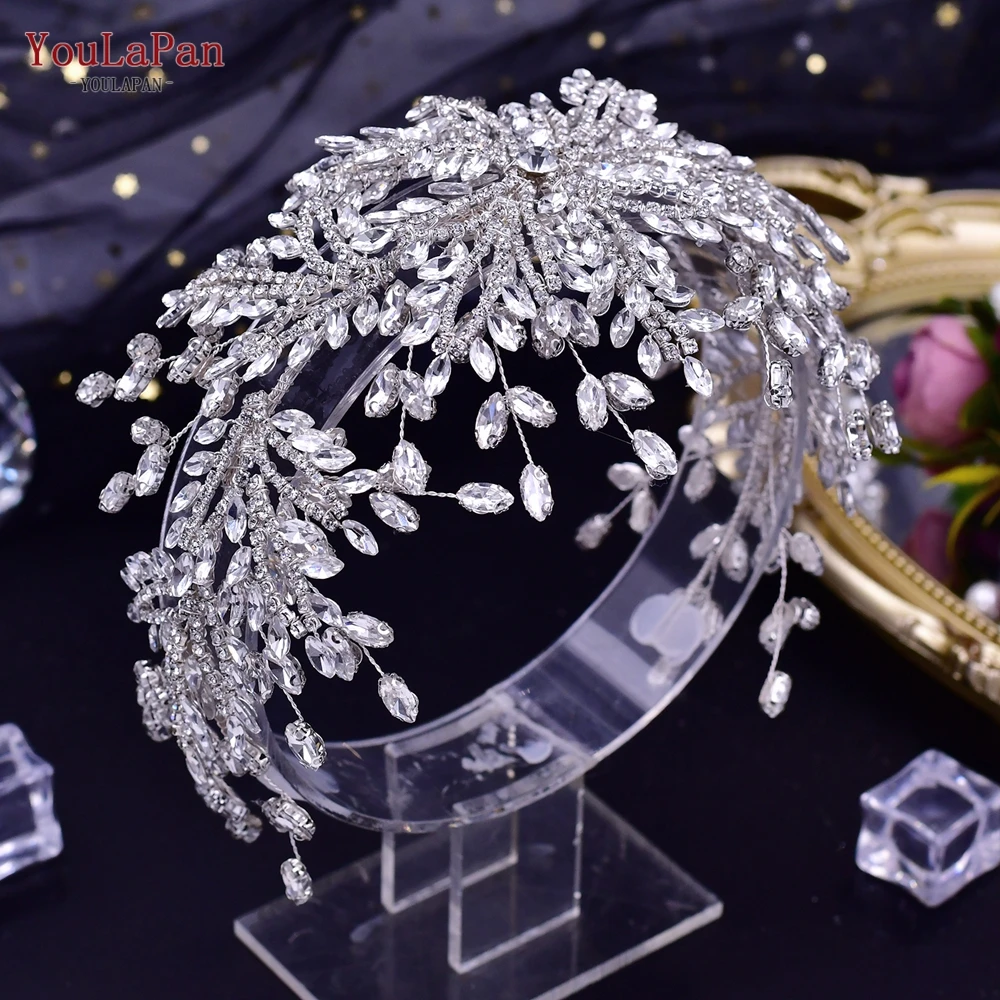 

YouLaPan HP482 Handmade Bridal Headband Rhinesrone Wedding Hair Accessories Bride Headdress Party Woman Hair Ornament Headpiece