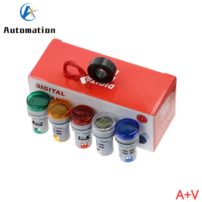 10pcs Mini Digital Voltmeter Ammeter 22mm AC 20-500V 0-100A Amp Volt Voltage Tester Meter Dual LED Indicator Pilot Lamp Light
10pcs Mini Digital Voltmeter Ammeter 22mm AC 20-500V 0-100A Amp Volt Voltage Tester Meter Dual LED Indicator Pilot Lamp Light