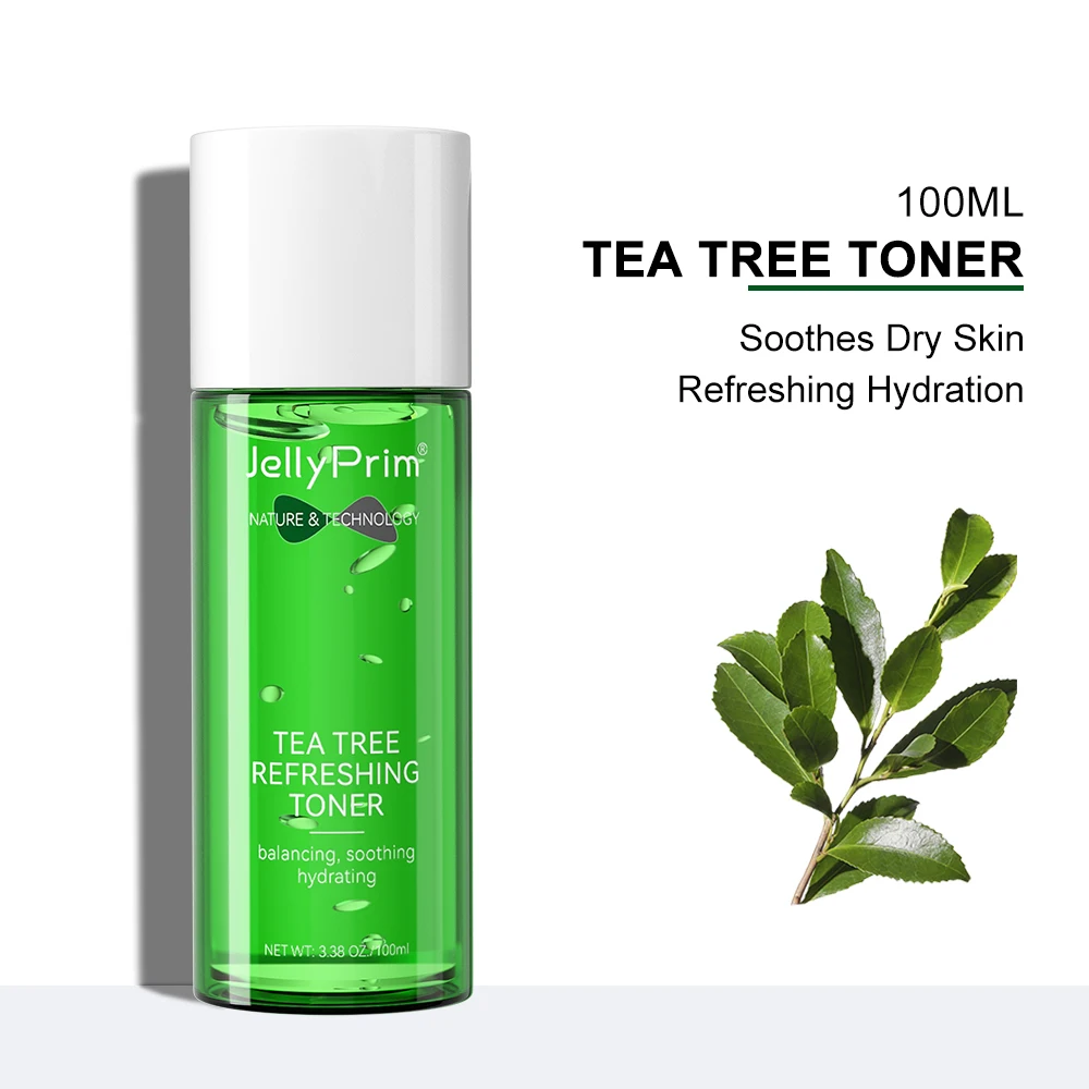 

JellyPrim Tea Tree Toner for Face Oil Control Women Men Moisturizing Facial Refreshing Hydration Skincare Products Beauty 100ML