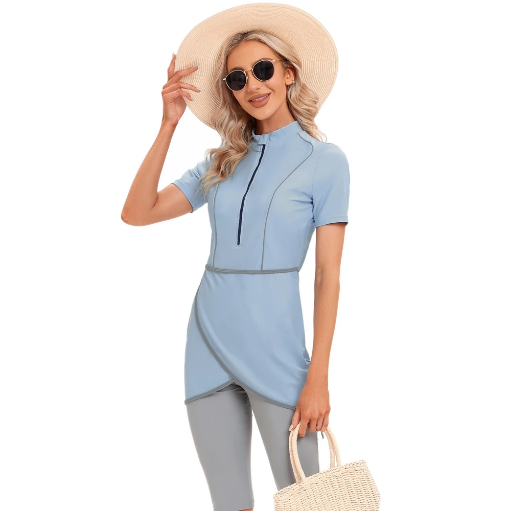 2022 Islamic Women Muslim Swimwear 3 Piece Sets Burkini Hooded Hijab Swimsuit Modest Swim Surf Wear Sport
2022 Islamic Women Muslim Swimwear 3 Piece Sets Burkini Hooded Hijab Swimsuit Modest Swim Surf Wear Sport