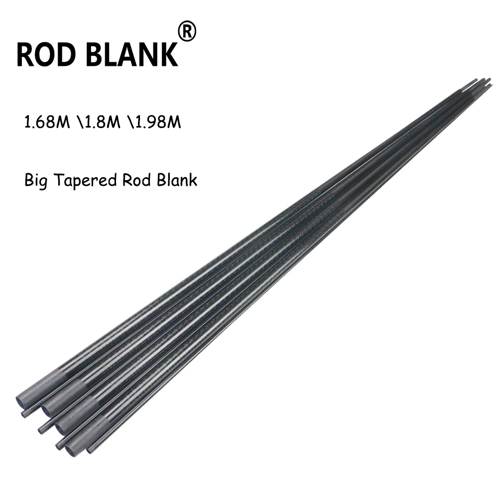 

Rod Blank 1.6M 2 Sections Carbon Fiber Big Tapered Rod Blank Power L Lure Fishing Rod Building Component Pole Repair Blank