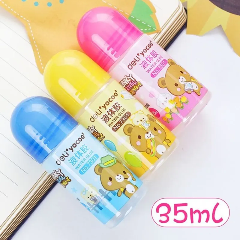 

Deli PVAL 35ml Water Glue Child Student Handmade Liquid Adhesive DIY Paper Crafts School Office Supply Sticker Stationery Gift