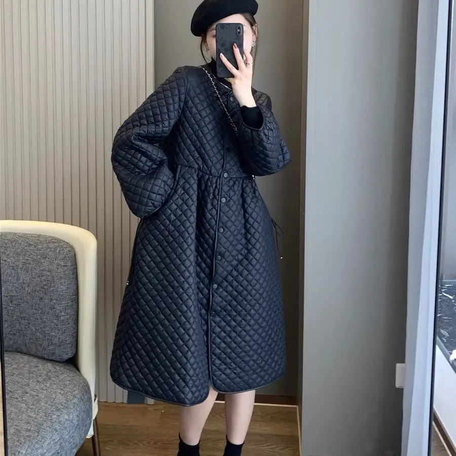 VANOVICH Korean Style Vintage Solid Color Plaid Loose Long Parkas Coat Women Temperament Fashion Winter New V-neck Casual Coat
VANOVICH Korean Style Vintage Solid Color Plaid Loose Long Parkas Coat Women Temperament Fashion Winter New V-neck Casual Coat