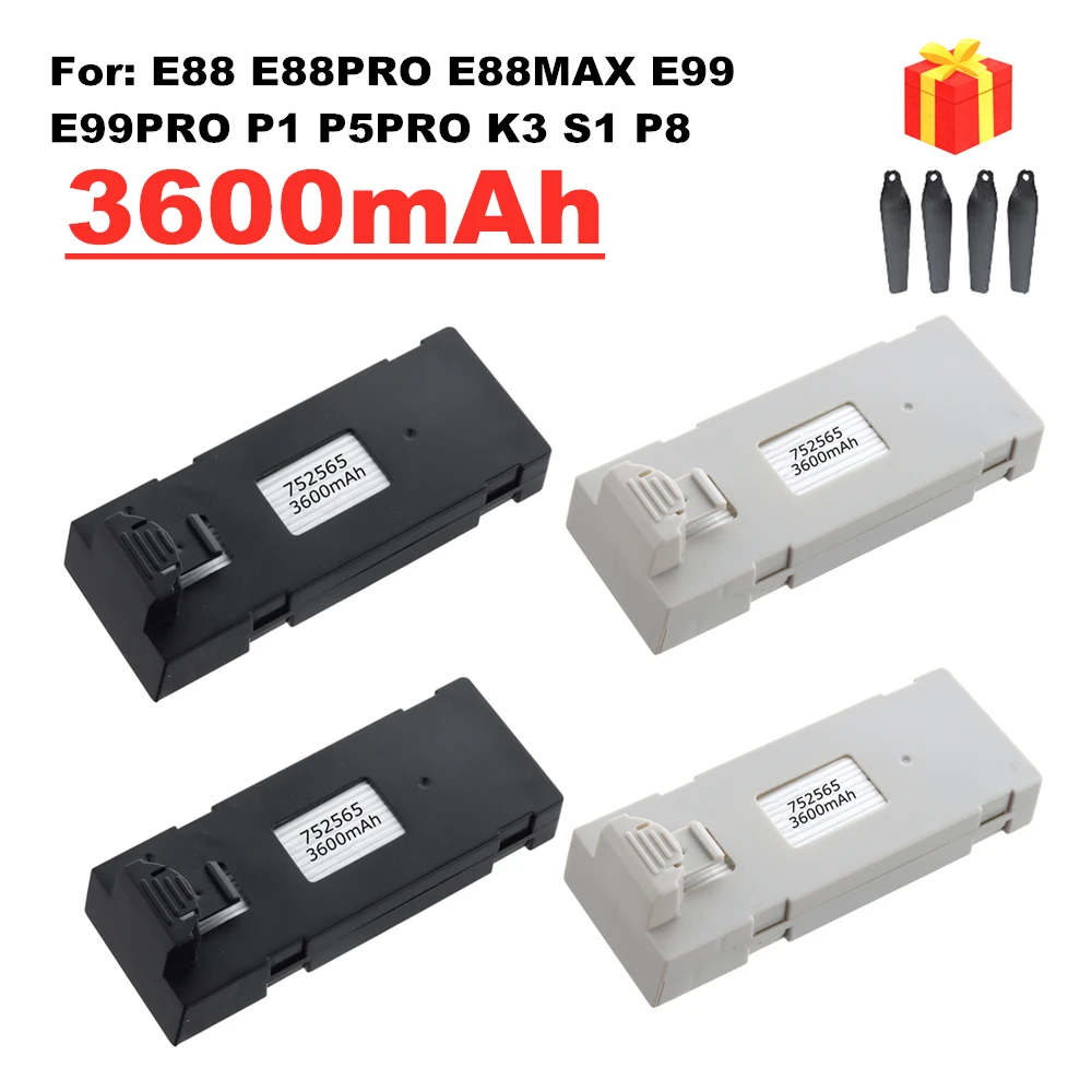 3.7V 3600mAh RC Drone Battery Accessory For E88 E88PRO Ls-E525 E99 PRO Mini Uav Drone Battery Special Rc Part Original Upgrade
3.7V 3600mAh RC Drone Battery Accessory For E88 E88PRO Ls-E525 E99 PRO Mini Uav Drone Battery Special Rc Part Original Upgrade