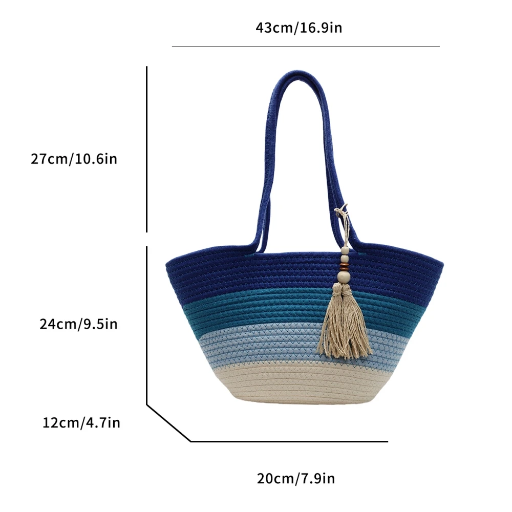 Striped Cotton Rope Tote with Tassel 1 S85078a1ea2ca46a4b984d3fb2e0a9851b