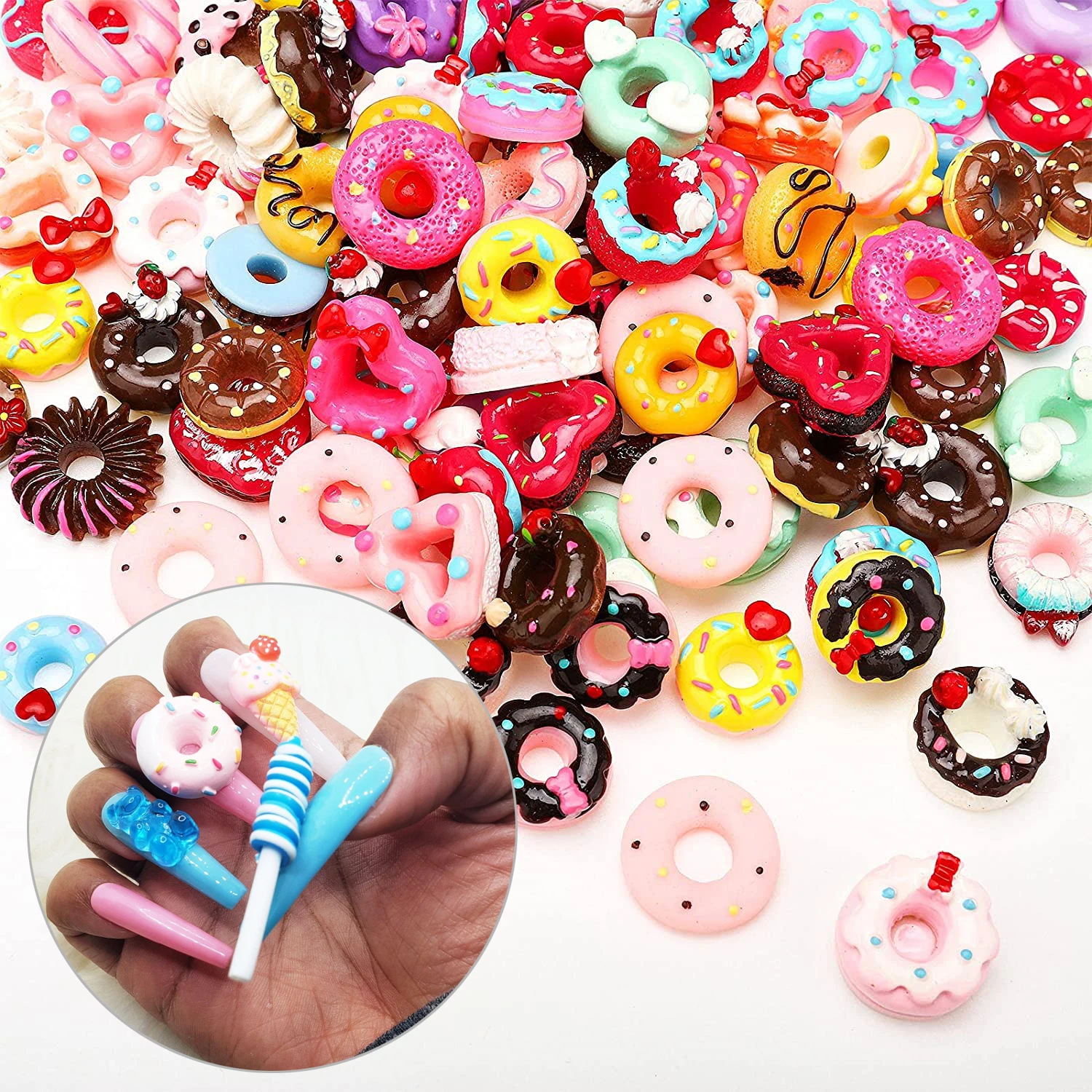 20pcs/pack Ice cream Nail Charms,Mix Fake Food Sweets Donuts, Treats, Cabochon 15-20mm Cute Nail Decor Resin Craft Dessert Candy
20pcs/pack Ice cream Nail Charms,Mix Fake Food Sweets Donuts, Treats, Cabochon 15-20mm Cute Nail Decor Resin Craft Dessert Candy