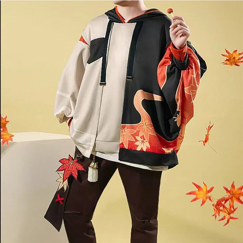 

Game Yuanshen Impact Kaedehara Kazuha Doujin Hoodie Genshin Impact Kazuha Casual Wear Cosplay Costume Hoodie