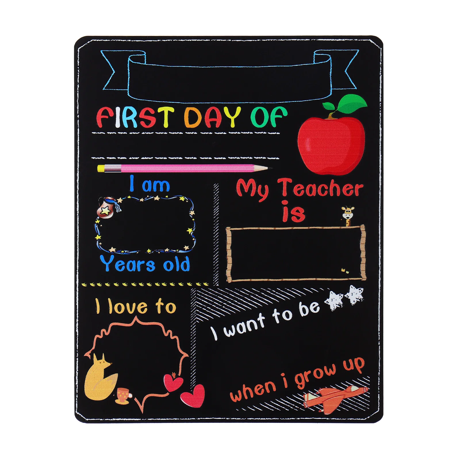 

School Day Sign Of Chalkboards Board First Small Last Chalkboard Student Blackboard Message And 1St Back To Chalk Craft Photo