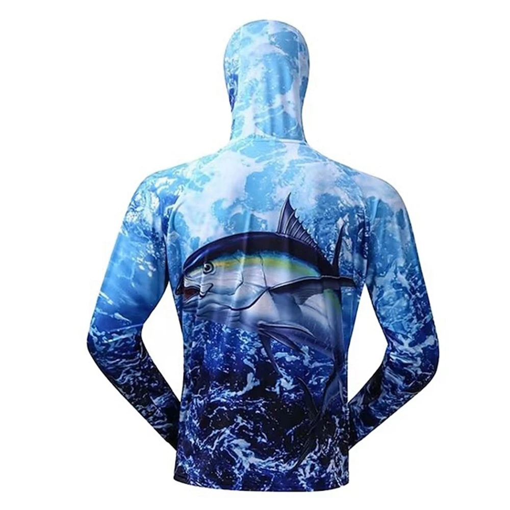 

FEIYUE Men's Sun Protection T-shirts Camouflage UPF 50+ Long Sleeve Quick Dry Breathable Hiking Go Fishing shirts UV-Proof Tops