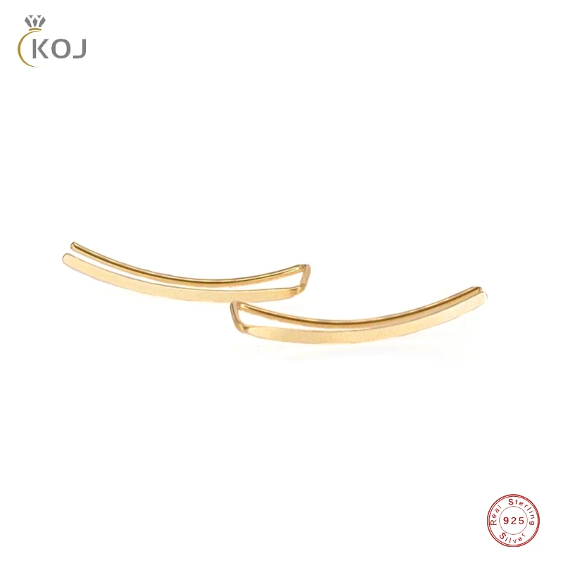 KOJ 925 Sterling Silver Smooth Long Line Ear Stud Earrings For Women Minimalist 18k Gold Ear Studs Piercing Fine Jewelry Gift
KOJ 925 Sterling Silver Smooth Long Line Ear Stud Earrings For Women Minimalist 18k Gold Ear Studs Piercing Fine Jewelry Gift