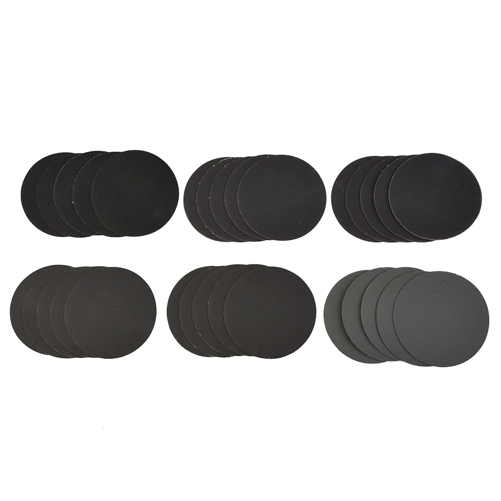 

30Pcs Hook&Loop 3inch Sanding Discs 75mm Wet/Dry Sandpaper 320-1500 Grit Waterproof And Oil Resistant Easy To Use Low Cost