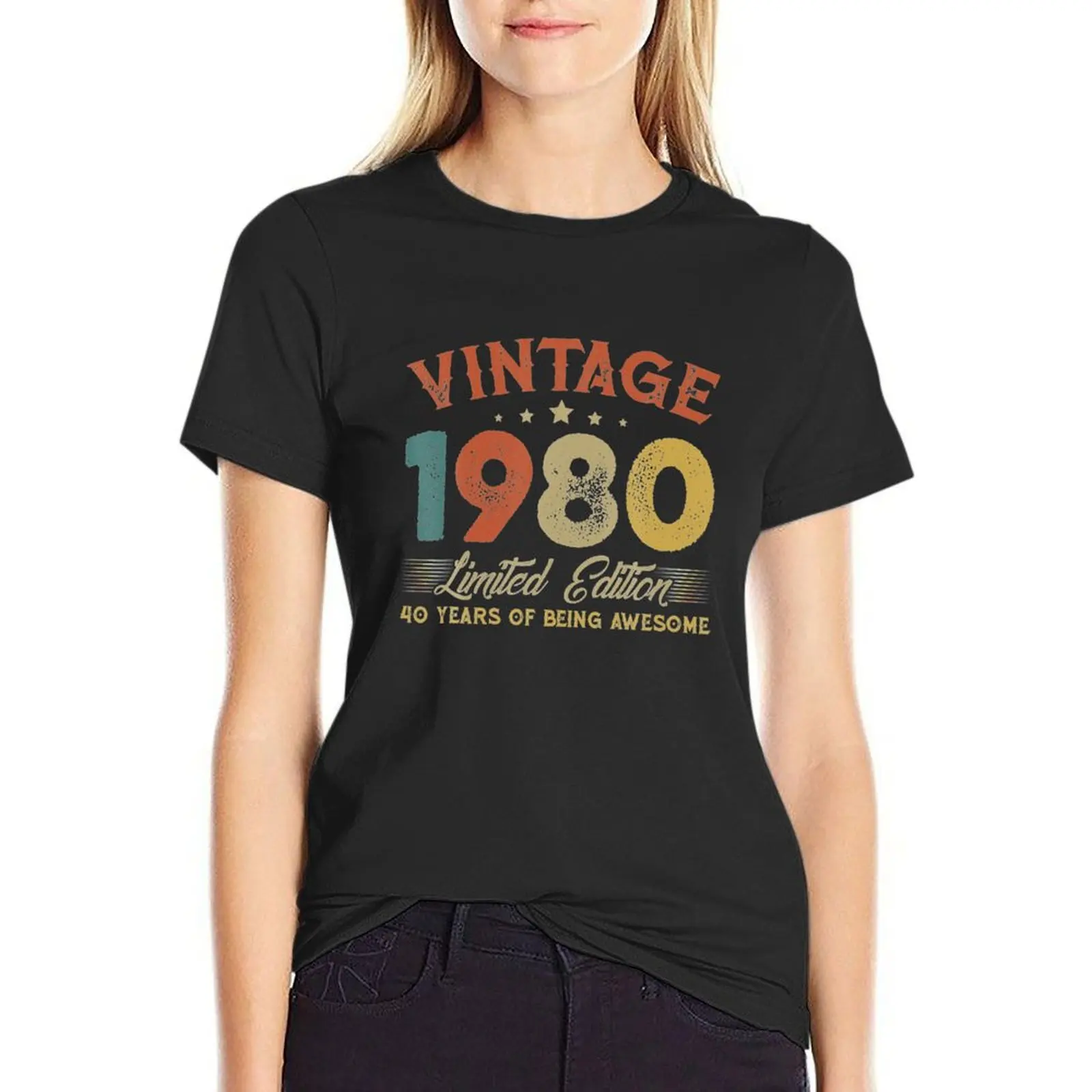 Vintage 1980 40 Years Of Being Awesome T-Shirt aesthetic clothes tops cute t-shirts for Women
Vintage 1980 40 Years Of Being Awesome T-Shirt aesthetic clothes tops cute t-shirts for Women