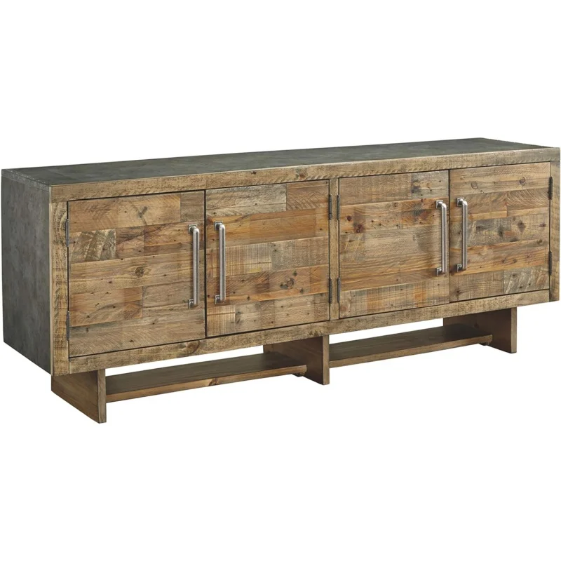 Signature Design by Ashley Mozanburg Rustic TV Stand Fits TVs up to 70", 2 Double Door Cabinets and Storage Shelves, Brown
Signature Design by Ashley Mozanburg Rustic TV Stand Fits TVs up to 70", 2 Double Door Cabinets and Storage Shelves, Brown