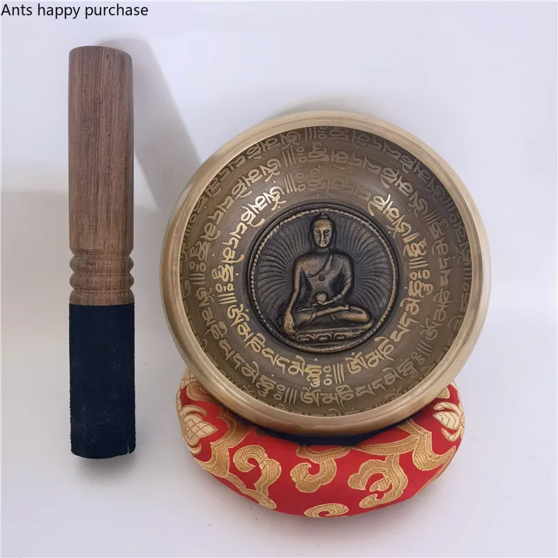 

Nepalese Handmade Copper Bowl Buddha Sound Bowls Yoga Meditation Singing Bowl Set Sanskrit Meditate Music Therapy Tibetan Bowls