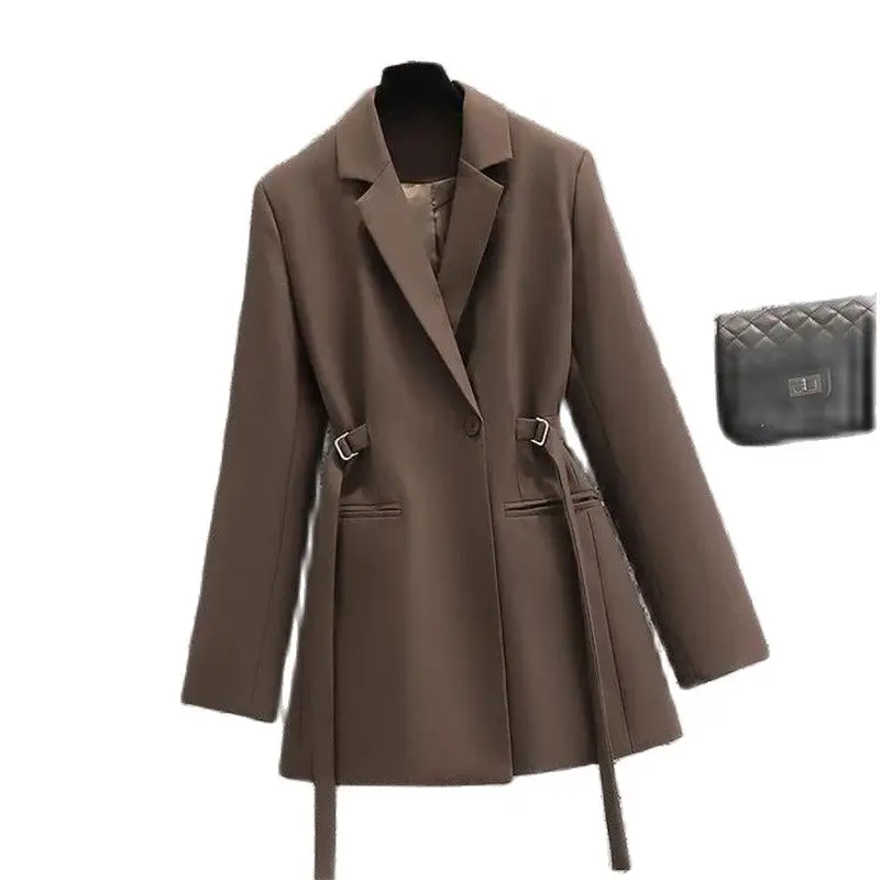 

Пиджак, дизайнерский пиджак высокого качества, новинка 2023, пальто на весну и осень, Женский Модный облегающий пиджак с талией