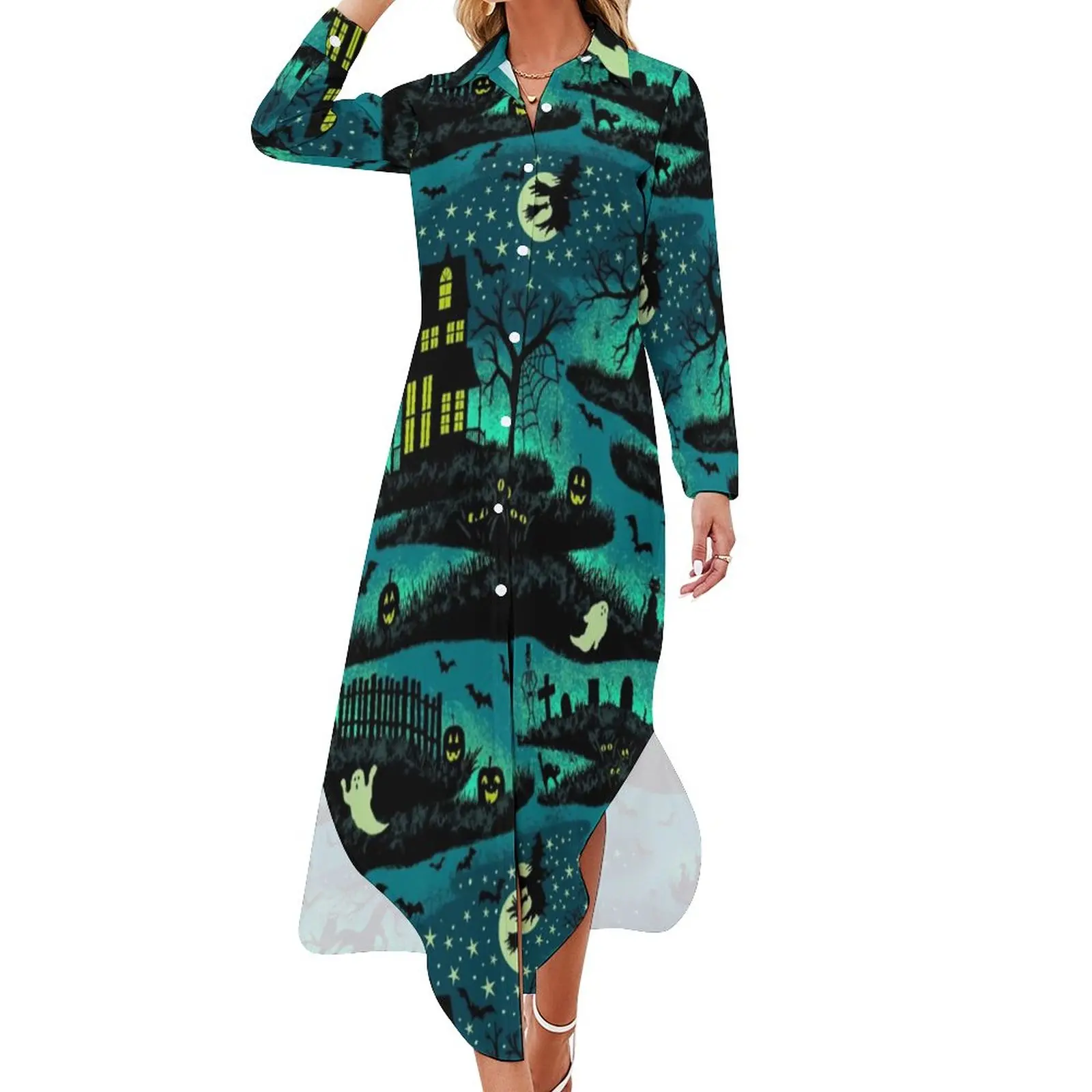 Black Cat Chiffon Dress Sexy V Neck Magical Halloween Night Vintage Dresses Woman Aesthetic Casual Dress Birthday Gift
Black Cat Chiffon Dress Sexy V Neck Magical Halloween Night Vintage Dresses Woman Aesthetic Casual Dress Birthday Gift