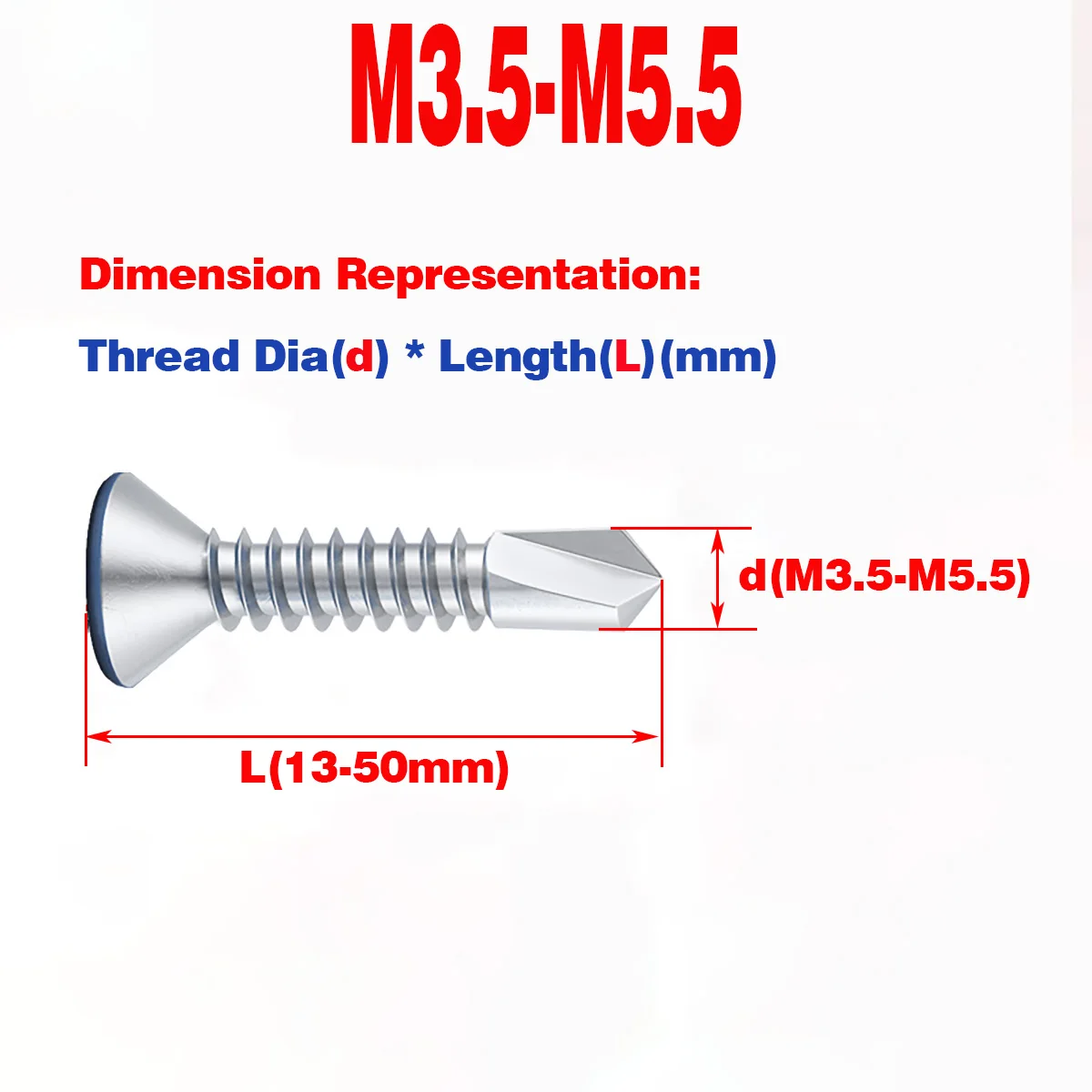 Carbon Steel Countersunk Head Tail Drilling Screw/Flat Head Phillips Screw M3.5-M5.5
Carbon Steel Countersunk Head Tail Drilling Screw/Flat Head Phillips Screw M3.5-M5.5