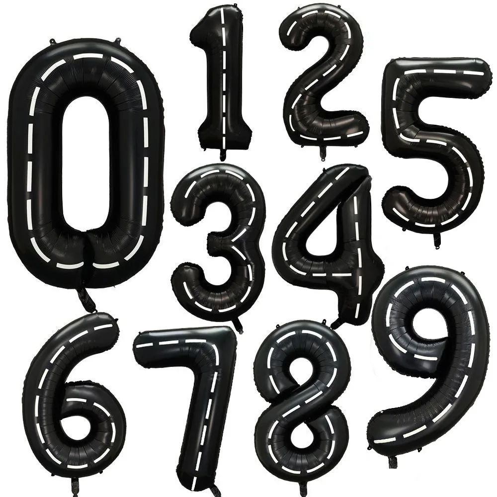 

Racing Car 1st 2nd Birthday Party Decorations Kids Boys 40inch Aluminum Number Balloons Set Favors Flags Baby Shower Supplies