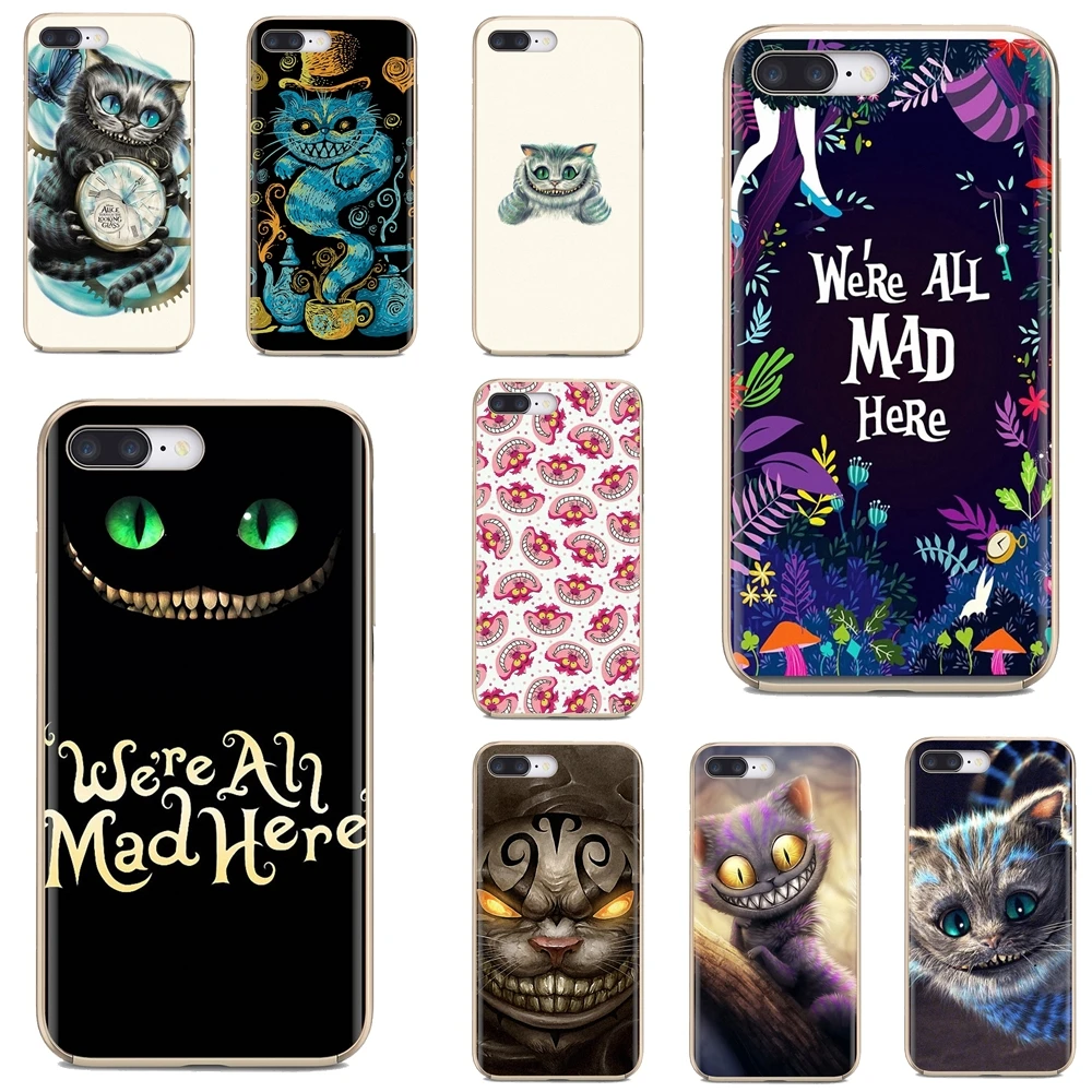 Soft TPU Phone Case Cheshire cat Alice In Wonderland For Samsung Galaxy Note 3 4 5 8 9 S3 S4 S5 Mini S6 S7 Edge S8 S9 S10 Plus |