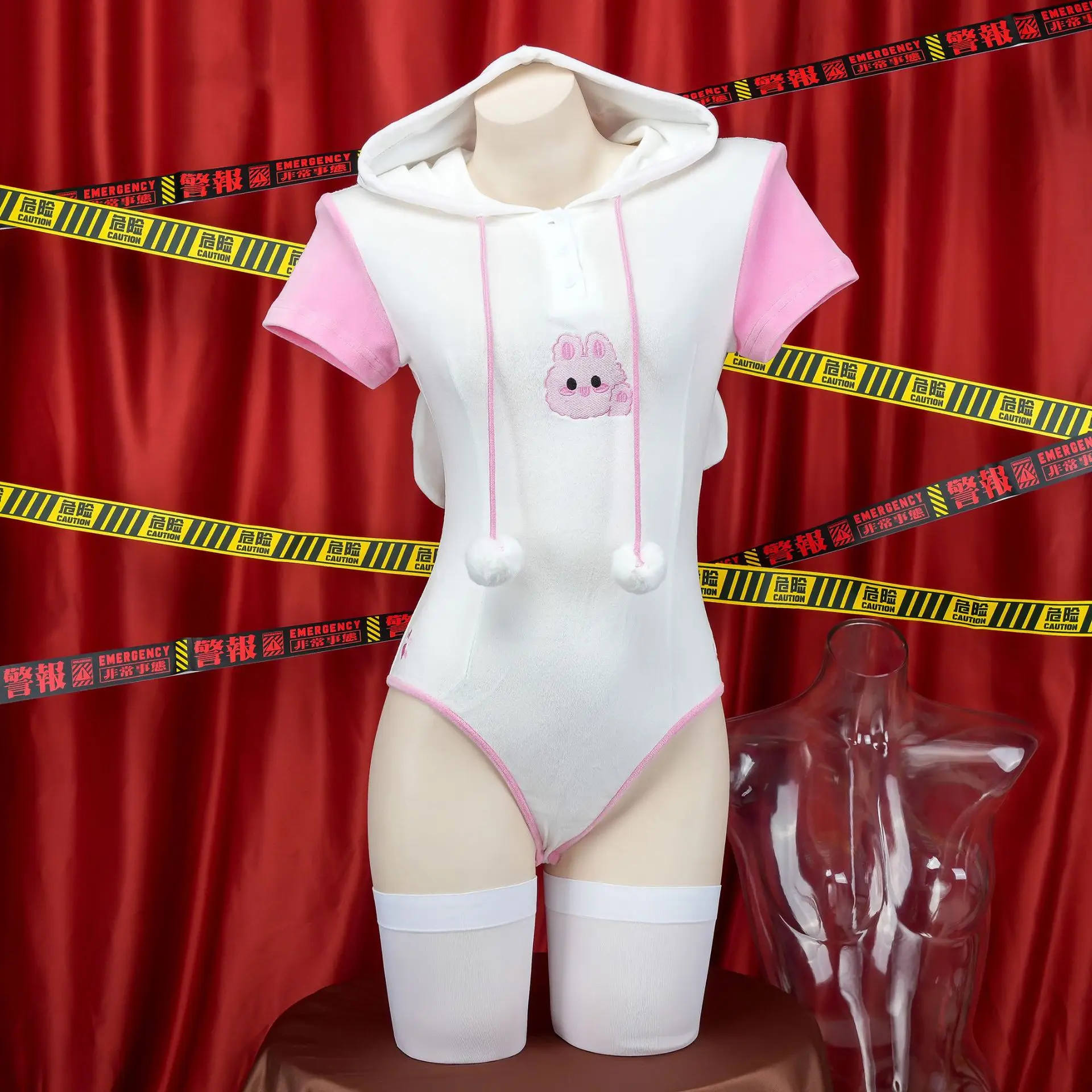 Cute Rabbit Embroidery Printed Hoodie Bodysuit Women Anime Girl Costumes Cosplay Hairball Role Play Underwear Pink Outfit Pajama
Cute Rabbit Embroidery Printed Hoodie Bodysuit Women Anime Girl Costumes Cosplay Hairball Role Play Underwear Pink Outfit Pajama