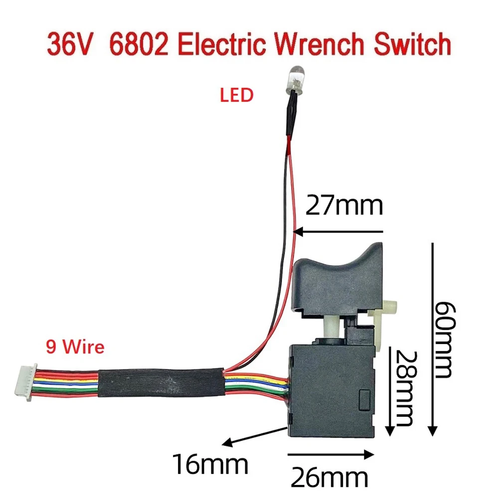 Trigger Switch Light Durable Long Service Life 1pcs Cordless Electric Replace Speed Control Trigger Switch 36V
Trigger Switch Light Durable Long Service Life 1pcs Cordless Electric Replace Speed Control Trigger Switch 36V