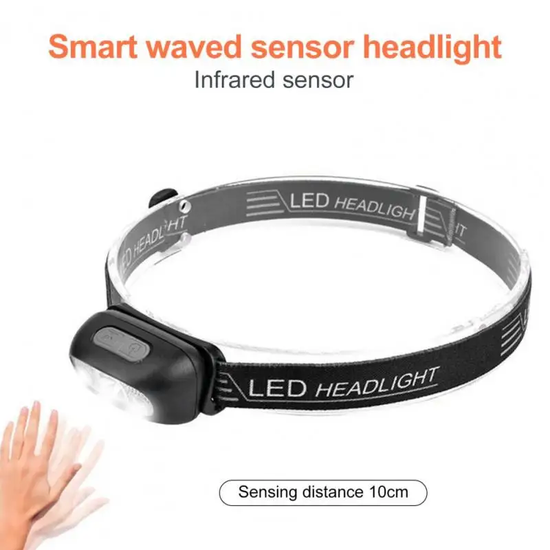 

1000LM Intelligent Sensor Headlight Mini LED Headlamp Waterproof Super Bright Flashlight With USB Rechargeable Headlight