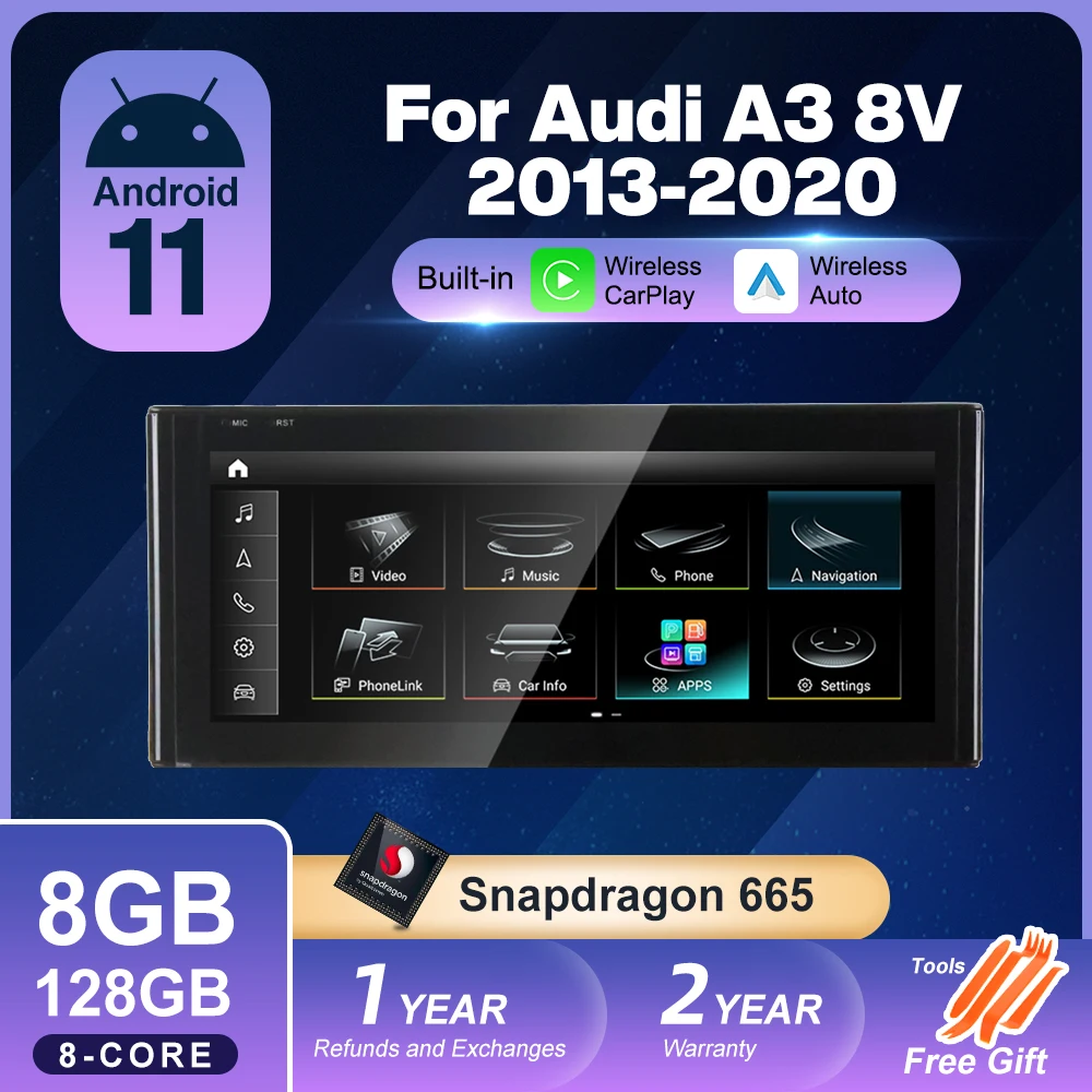 Android 11 8+64 Wireless CarPlay For Audi A3 8V 2013-2020 Multimedia Player Navigation GPS WiFi Stereo Autoradio Netflix
Android 11 8+64 Wireless CarPlay For Audi A3 8V 2013-2020 Multimedia Player Navigation GPS WiFi Stereo Autoradio Netflix