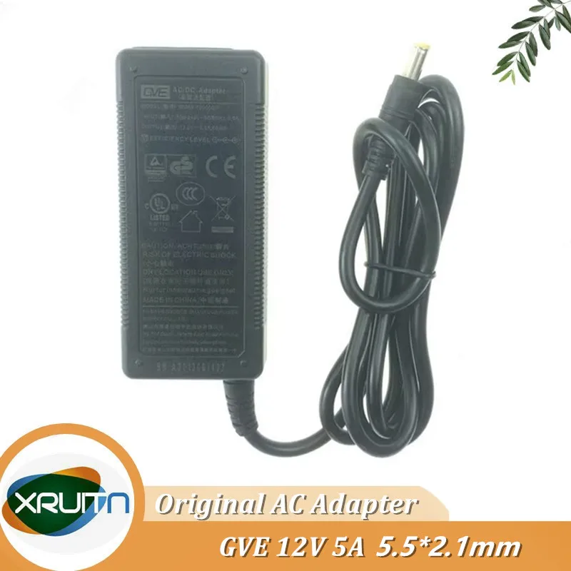 

Genuine GVE 12V 5A 60W Power Supply GM60-120500-F AC Adapter Charger Original