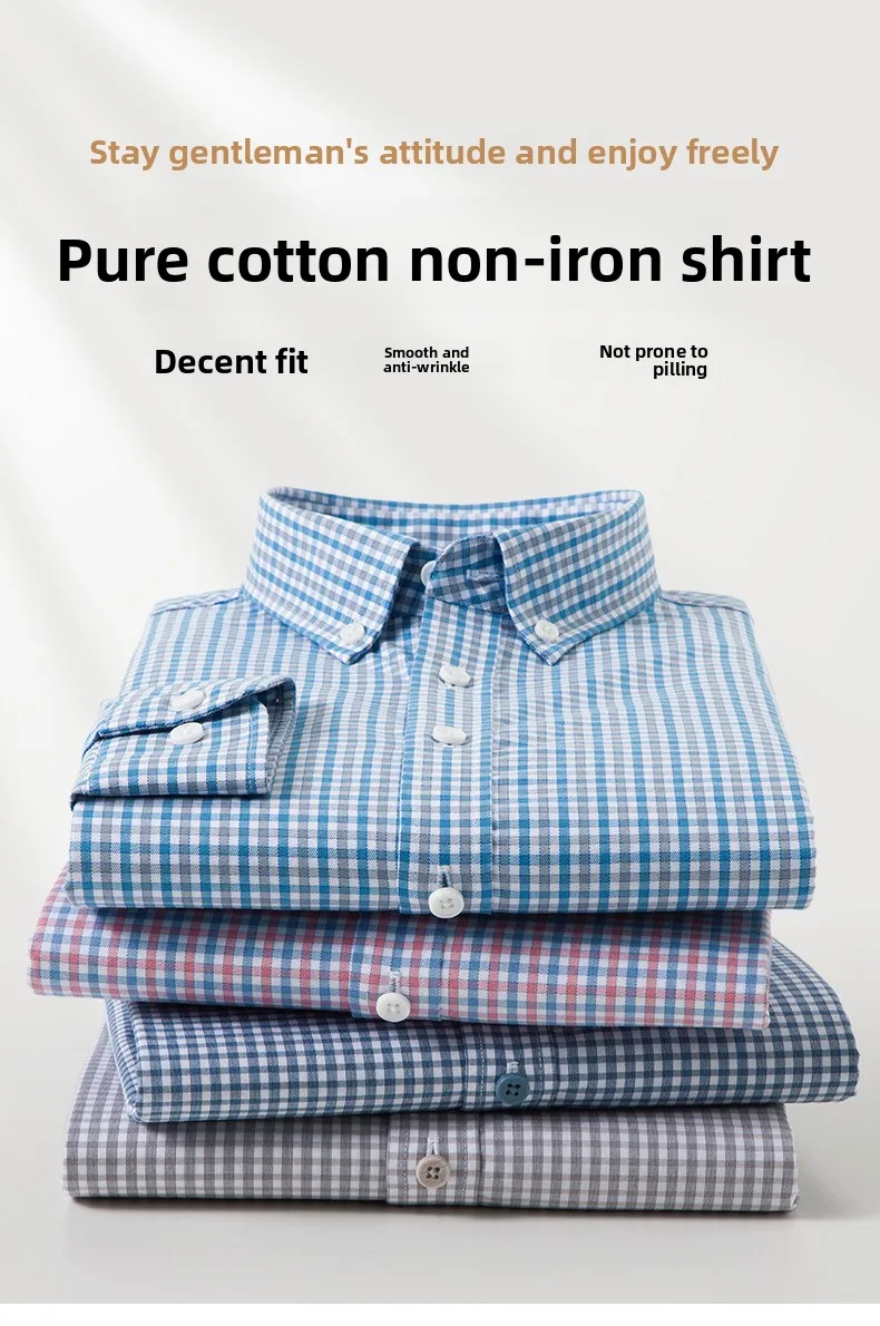 قسط 100% القطن المضادة للتجاعيد موضة العلامة التجارية سليم صالح متقلب الرجال القمصان 2025 مصمم كم طويل زر أسفل بلايز عادية قسط 100% القطن المضادة للتجاعيد موضة العلامة التجارية سليم صالح متقلب الرجال القمصان 2025 مصمم كم طويل زر أسفل بلايز عادية