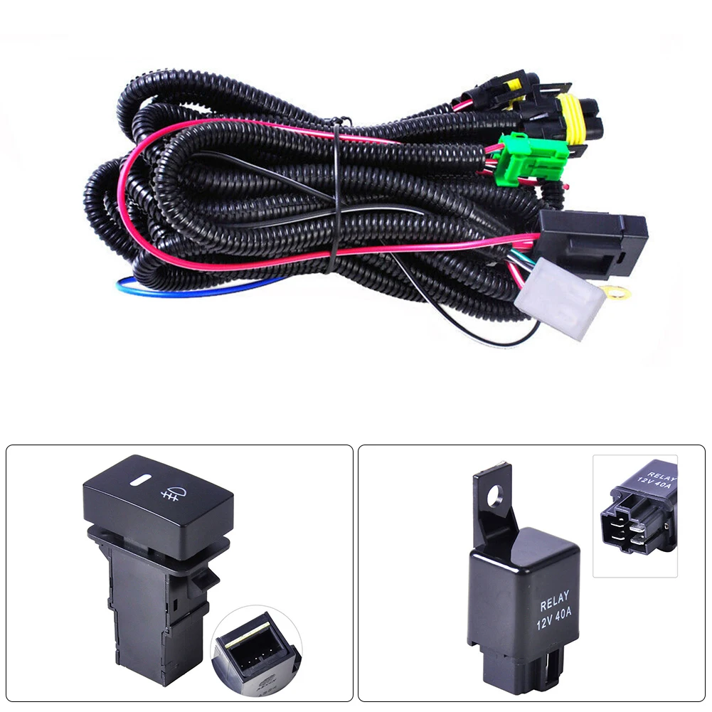 H11 Fog Light Lamp Wiring Harness Socket Wire Connector For Toyota GM Hyundai With 12V 40A Relay ON/OFF Switch Kits
H11 Fog Light Lamp Wiring Harness Socket Wire Connector For Toyota GM Hyundai With 12V 40A Relay ON/OFF Switch Kits
