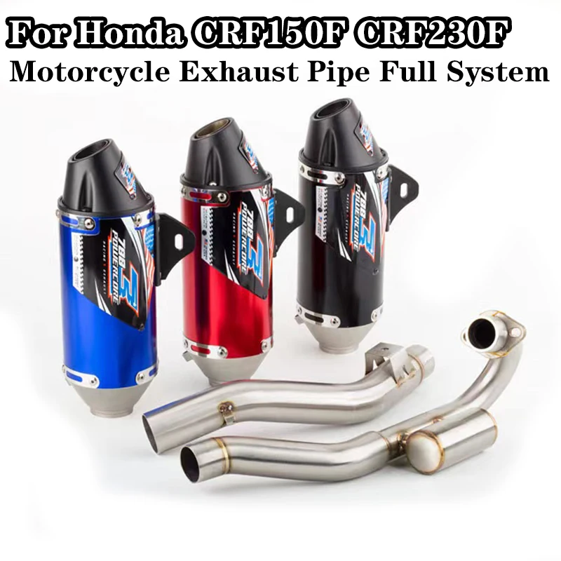 

Motorcycle Exhaust Pipe Full System For Honda CRF150F CRF230F CRF150 CRF230 Off-Road Complete Exhaust Muffler Pipes 2003-2016