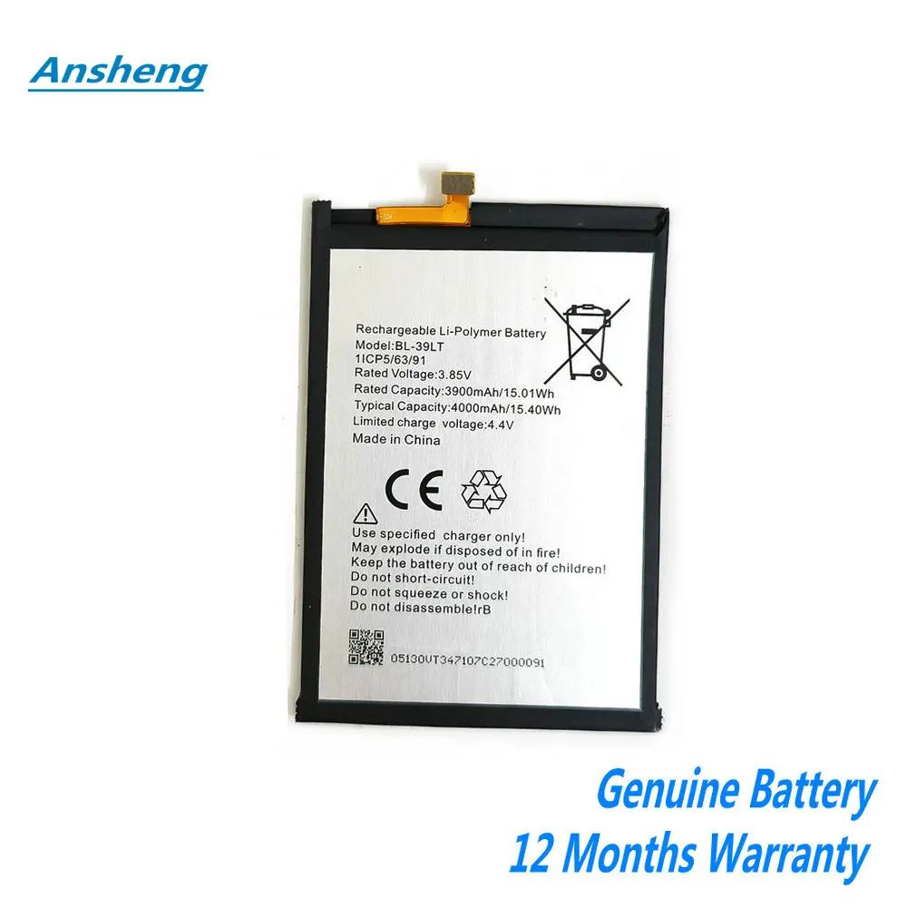 Original 3.85V 4000mAh BL-39Lt Battery For Tecno / Camon 12/ KC8/ CC7/ CC6 (Camon 12 Air) / BB4j / Spark 4 Mobile Phone
Original 3.85V 4000mAh BL-39Lt Battery For Tecno / Camon 12/ KC8/ CC7/ CC6 (Camon 12 Air) / BB4j / Spark 4 Mobile Phone