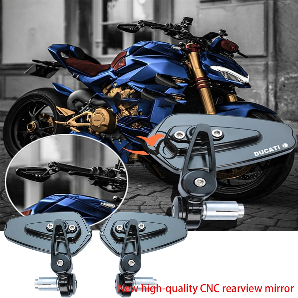 

For Ducati Street Fighter V4 Monster 821 797 696 CNC High Quality Rearview Mirror Handlebar End Rearview Mirrors