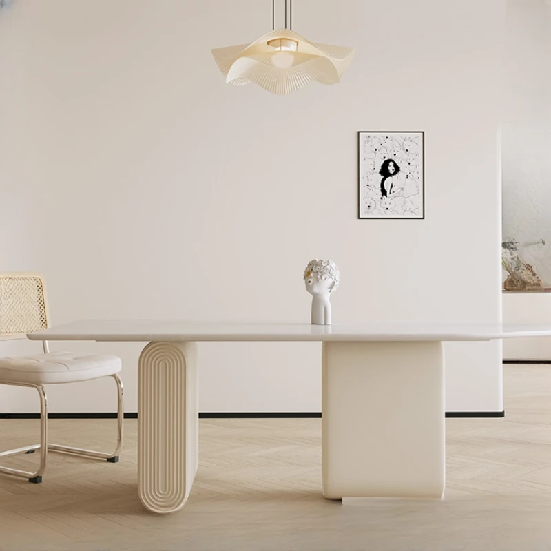 Cream style rock board dining table and chair combination, modern and simple terrazzo , 2023 new model
Cream style rock board dining table and chair combination, modern and simple terrazzo , 2023 new model