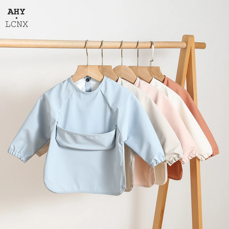 Solid Color Baby Burp Cloth Waterproof Kids Soft Long Sleeve Art Smock Feeding Bib Painting Apron With Pocket for Boy Girl Stuff
Solid Color Baby Burp Cloth Waterproof Kids Soft Long Sleeve Art Smock Feeding Bib Painting Apron With Pocket for Boy Girl Stuff