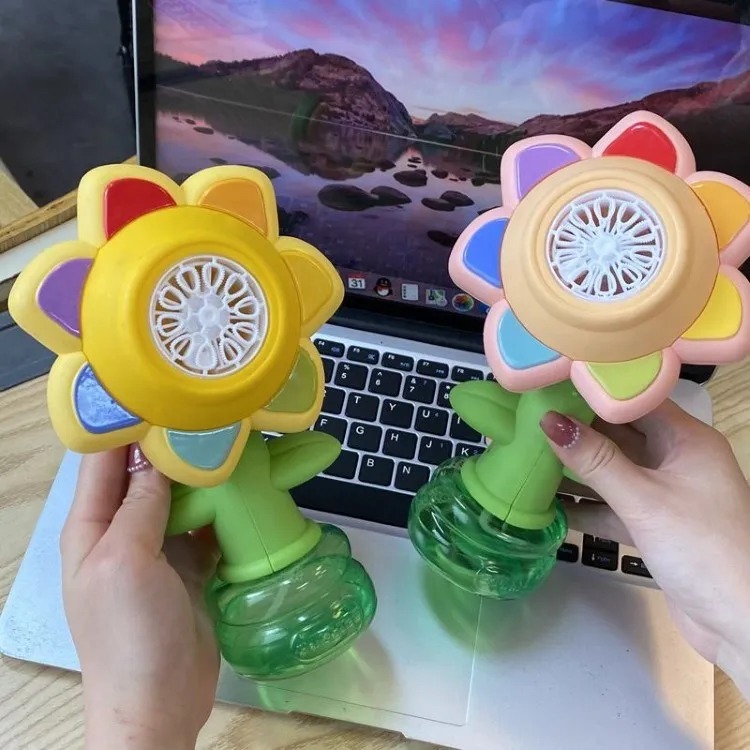 Electric Bubble Gun Boys Girls Toy Soap Blowers Automatic Machine with Sound and Light Sunflower Swing Toys Children Gift
Electric Bubble Gun Boys Girls Toy Soap Blowers Automatic Machine with Sound and Light Sunflower Swing Toys Children Gift
