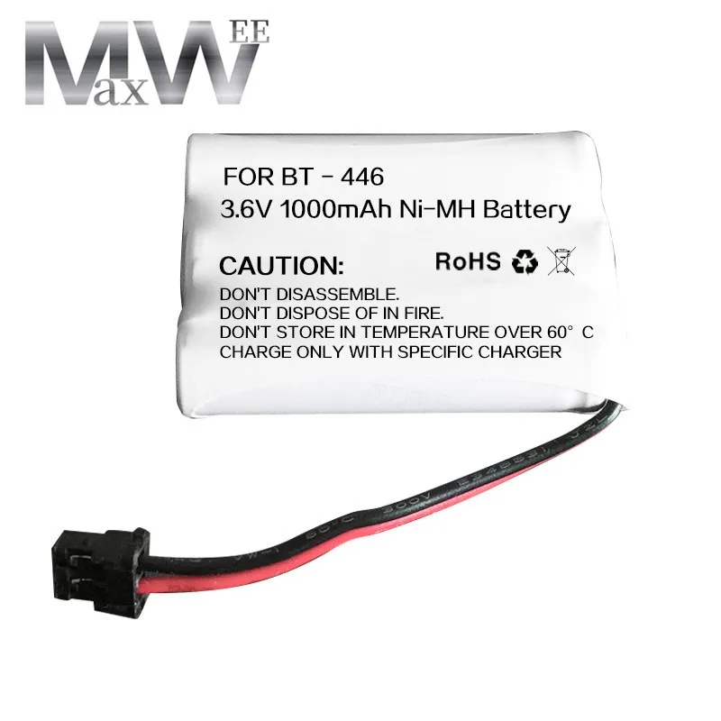 10Pcs 3.6V 1000mAh Rechargeable Battery For BT-446 BT-1005 BT-909 AAA NiMH Cordless Phone 3.6v Battery BT-446 Replacement Pack
10Pcs 3.6V 1000mAh Rechargeable Battery For BT-446 BT-1005 BT-909 AAA NiMH Cordless Phone 3.6v Battery BT-446 Replacement Pack