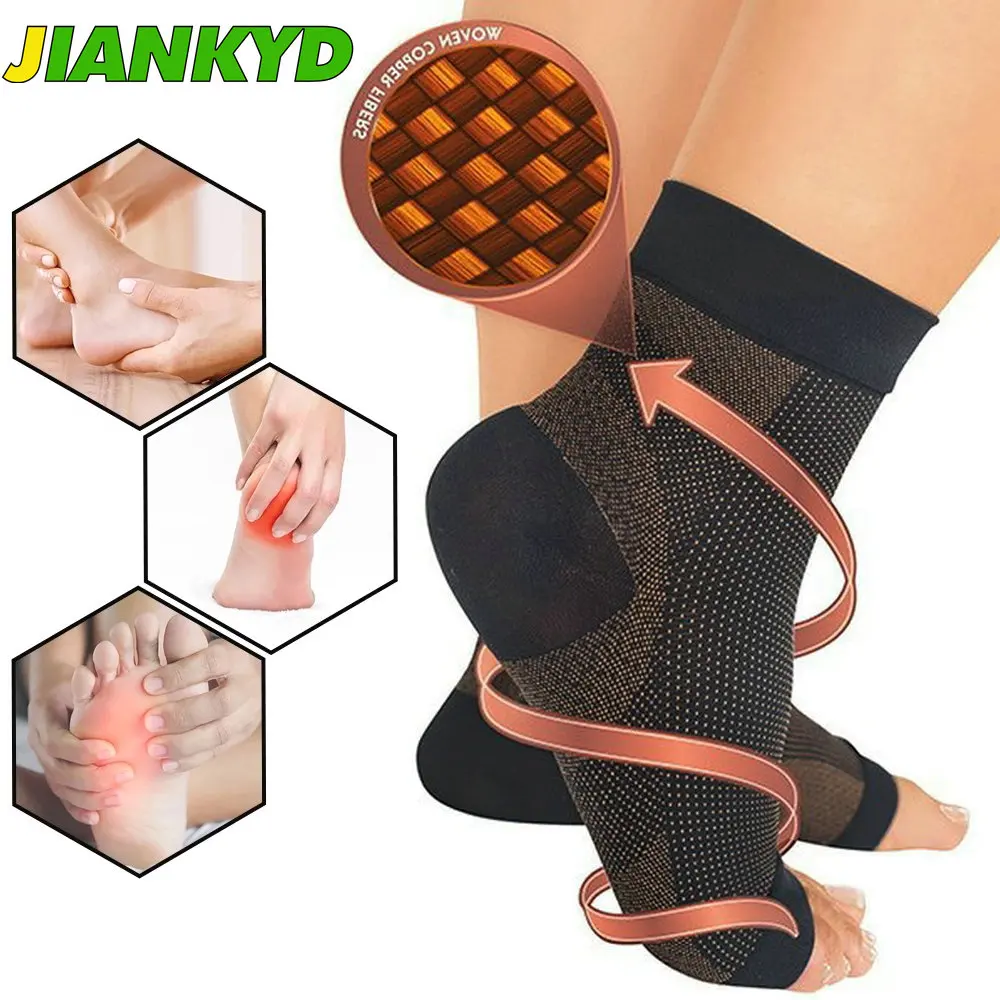 1Pair Copper Ankle Brace Compression Sleeve for Men Women, Plantar Fasciitis Socks for Arch Pain, Reduce Heel Spurs,Arch Support
1Pair Copper Ankle Brace Compression Sleeve for Men Women, Plantar Fasciitis Socks for Arch Pain, Reduce Heel Spurs,Arch Support